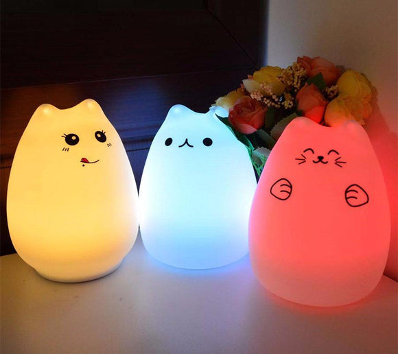 Silicone Cat LED Night Light