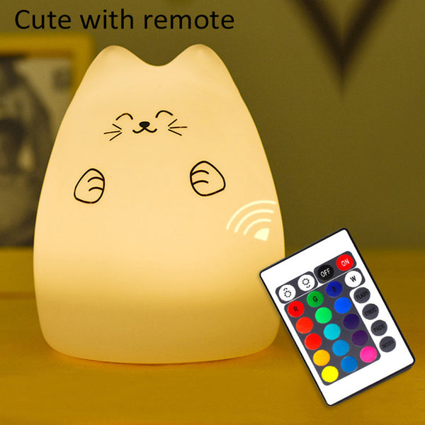 Silicone Cat LED Night Light